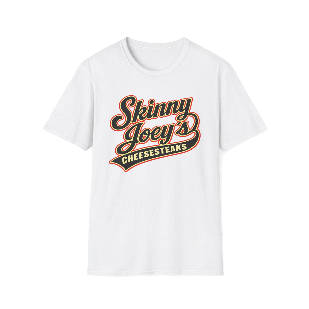 Skinny Joey's Cheesesteaks graphic tee in white, Philadelphia streetwear
