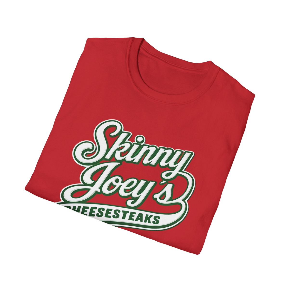 Skinny Joey's Cheesesteaks graphic tee, Italian American pride apparel